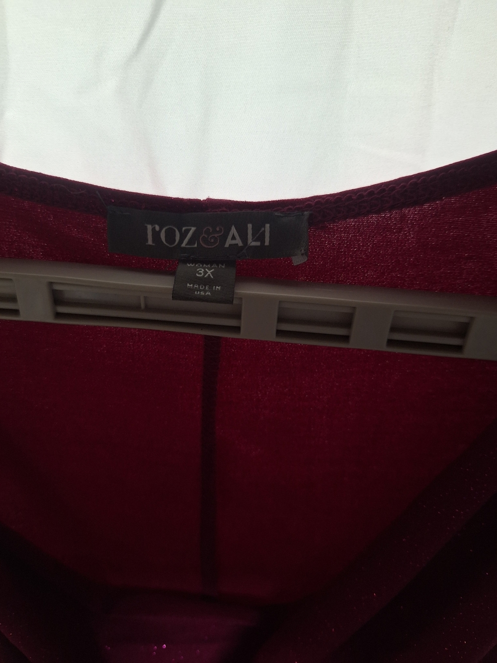 Roz & Ali Sleeveless Drape Neck Tank in Burgundy - Picture 2 of 6